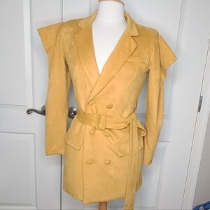 Fashion Nova - Faux Suede Blazer Dress